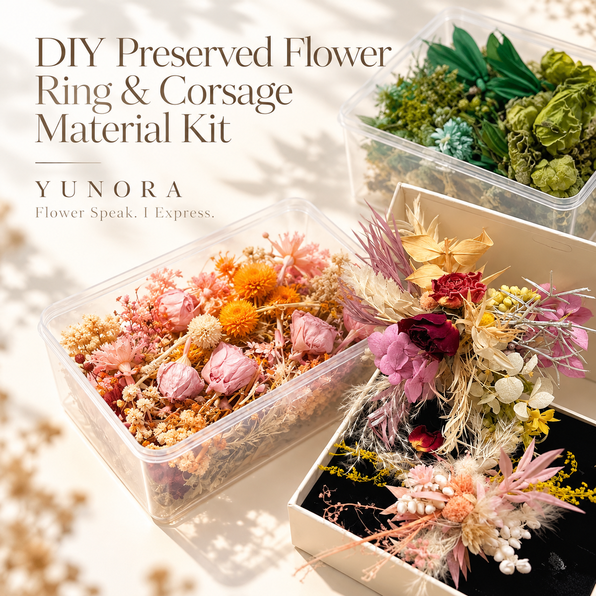 DIY Preserved Flower Ring & Corsage Material Kit