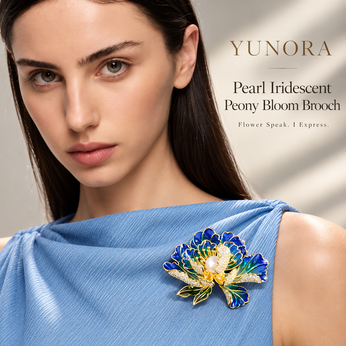 Pearl Iridescent Peony Bloom Brooch