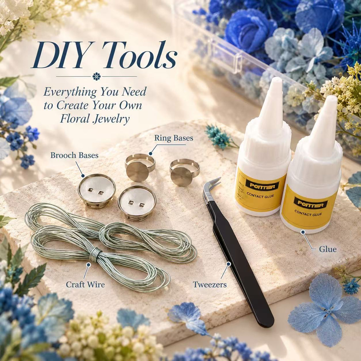 DIY Preserved Flower Ring & Corsage Material Kit