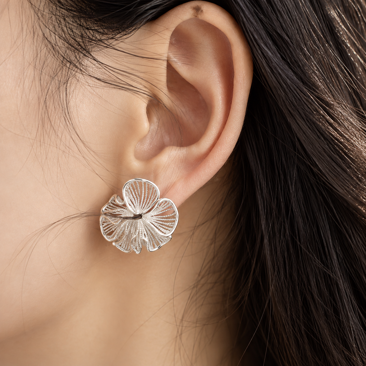 Blooming Garden Openwork Stud Earrings