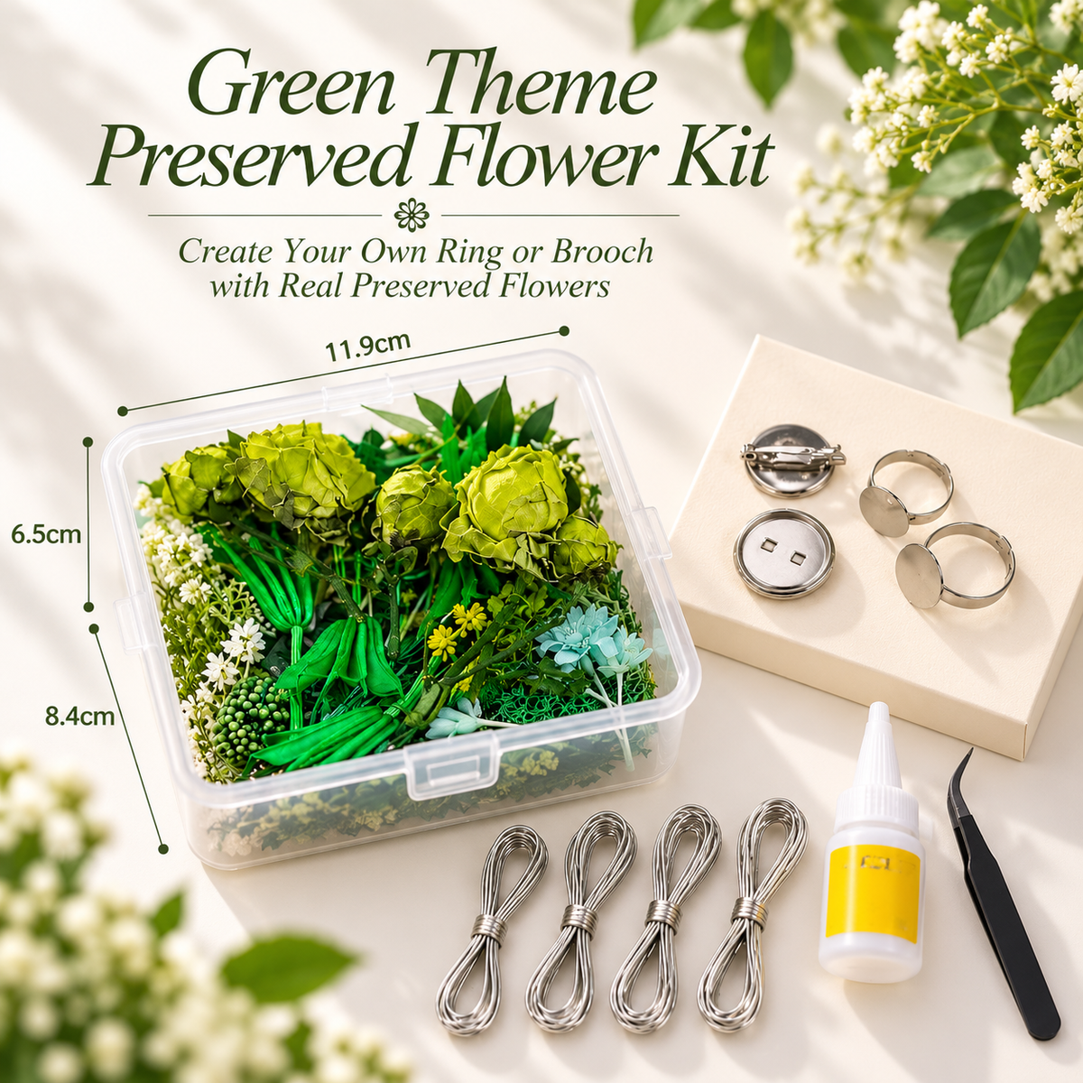 DIY Preserved Flower Ring & Corsage Material Kit