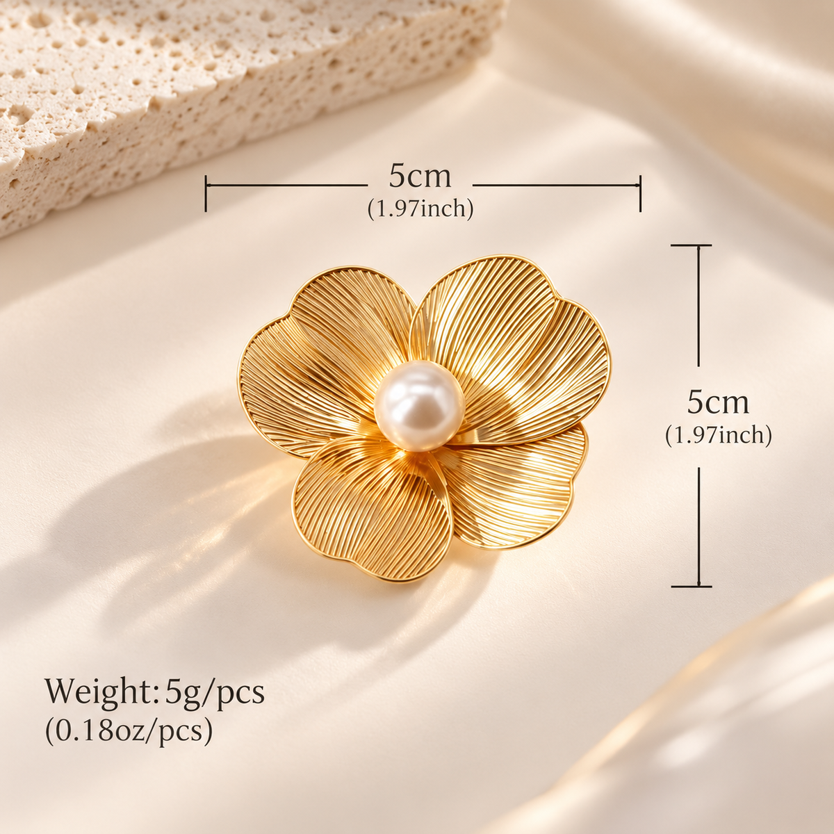 French Floral Pearl Button Set