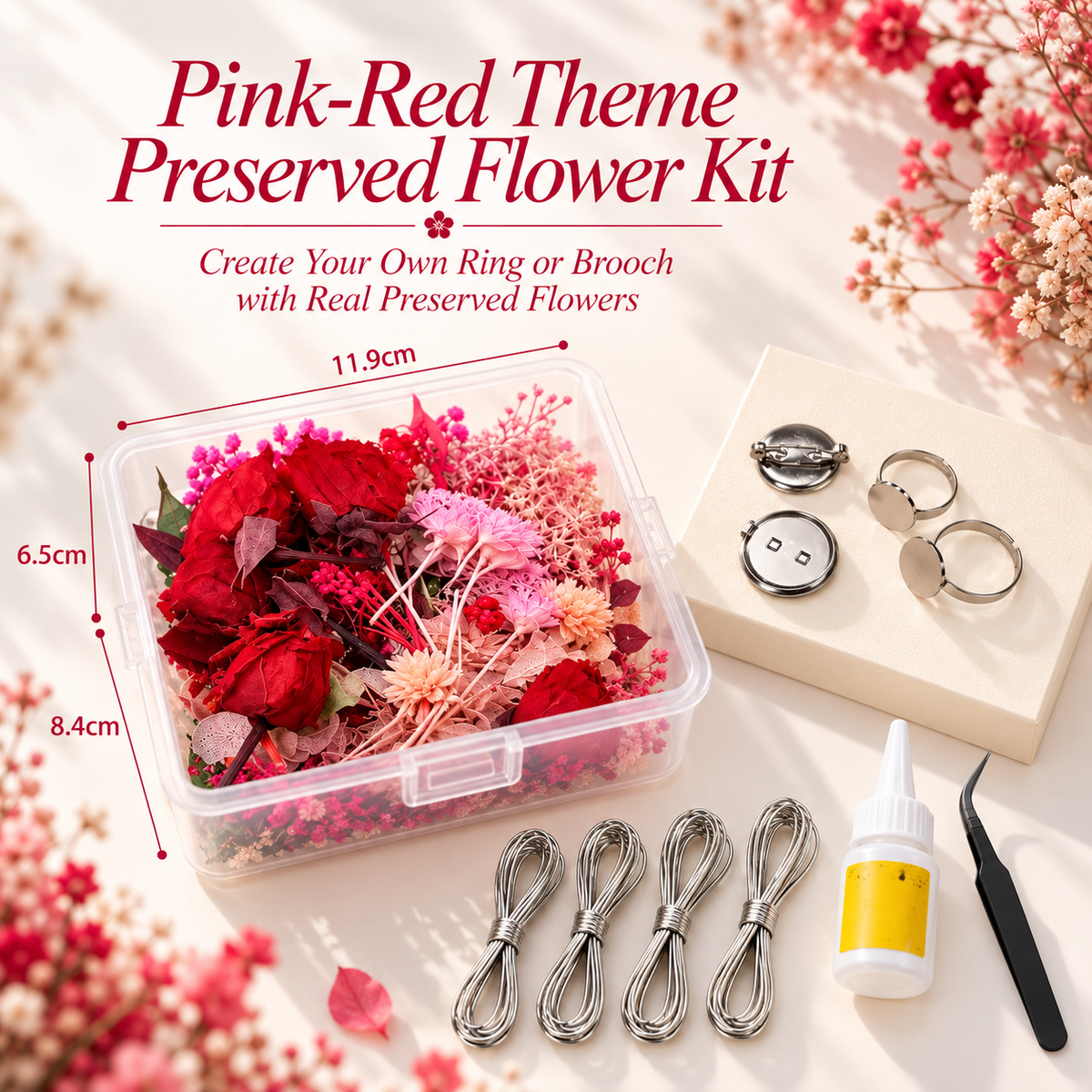 DIY Preserved Flower Ring & Corsage Material Kit