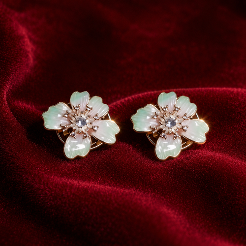Azure Bloom Floral Cufflinks