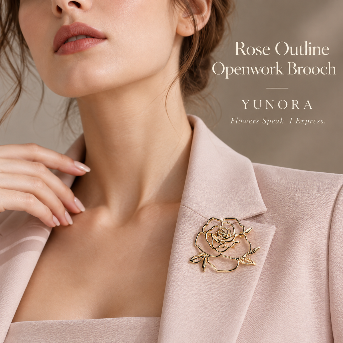 Openwork Floral Statement Brooch