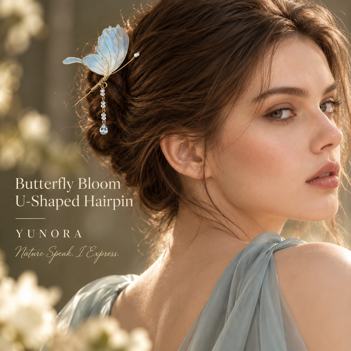 Butterfly Bloom U-Shaped Hairpin