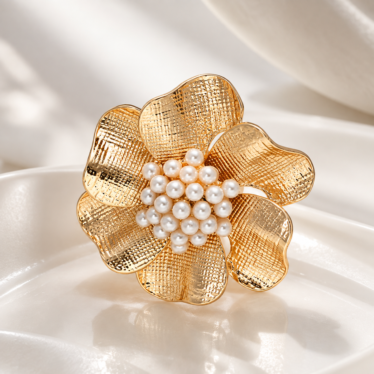 Baroque Pearl Bloom Statement Ring