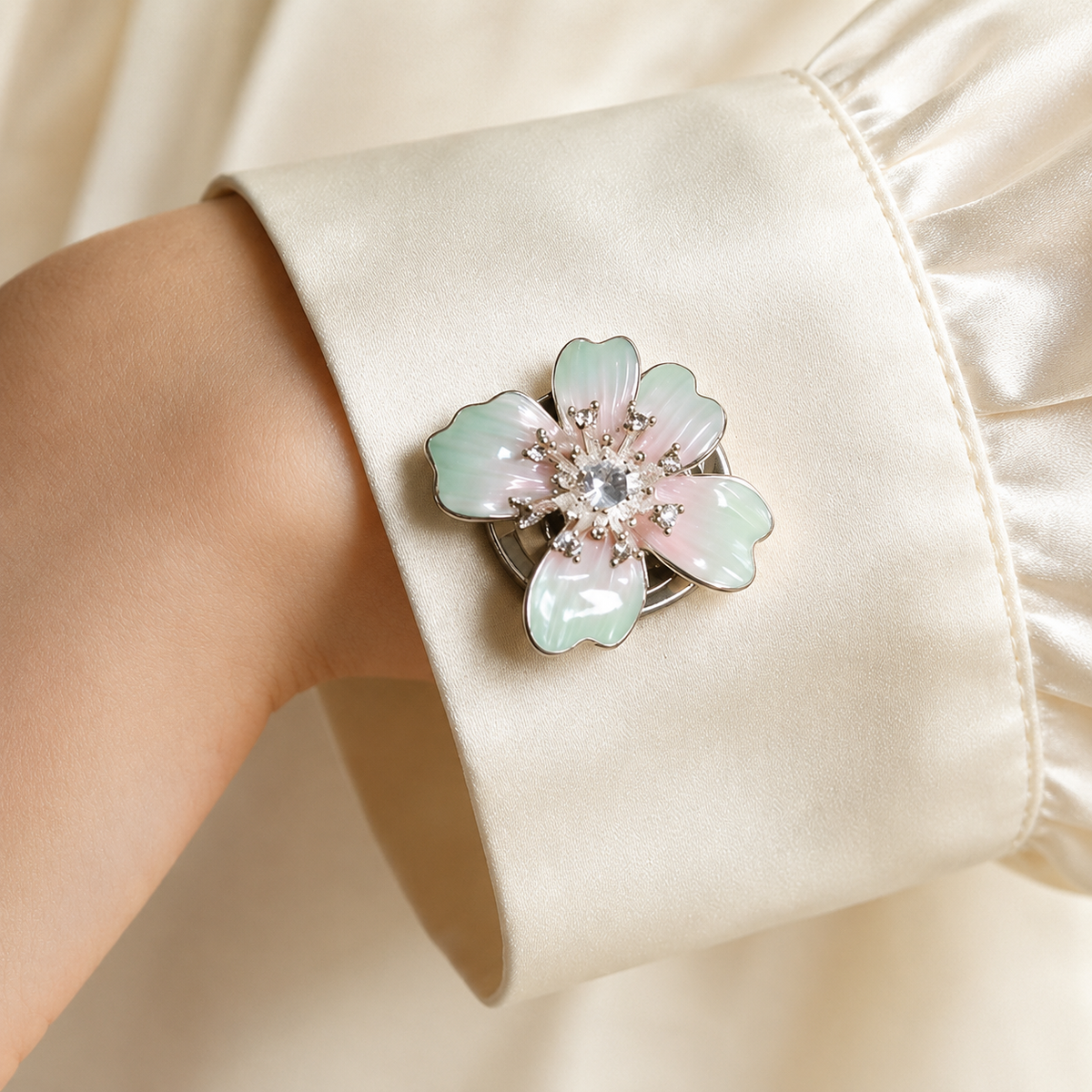Azure Bloom Floral Cufflinks
