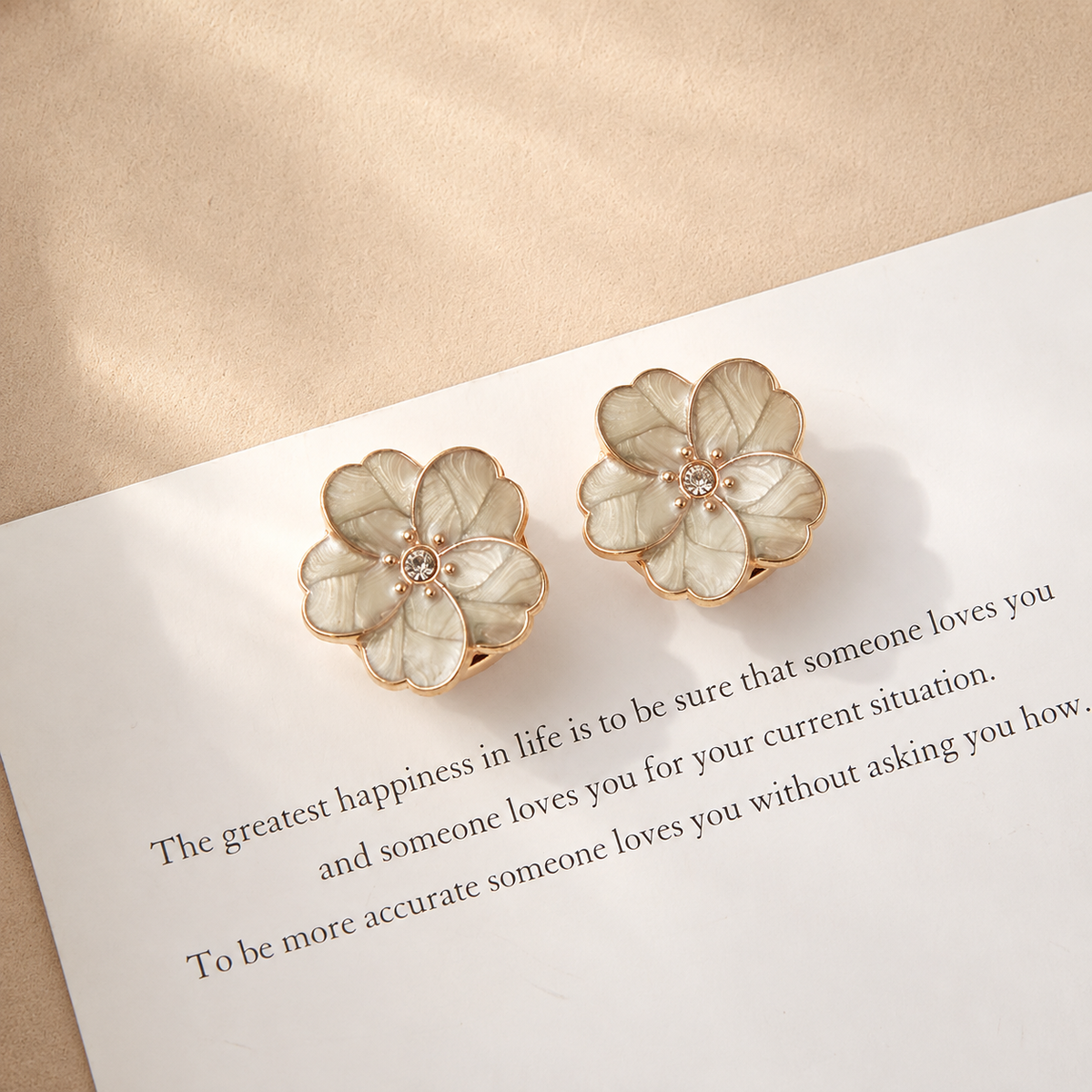 Floral Enamel Heritage Cuff Clips