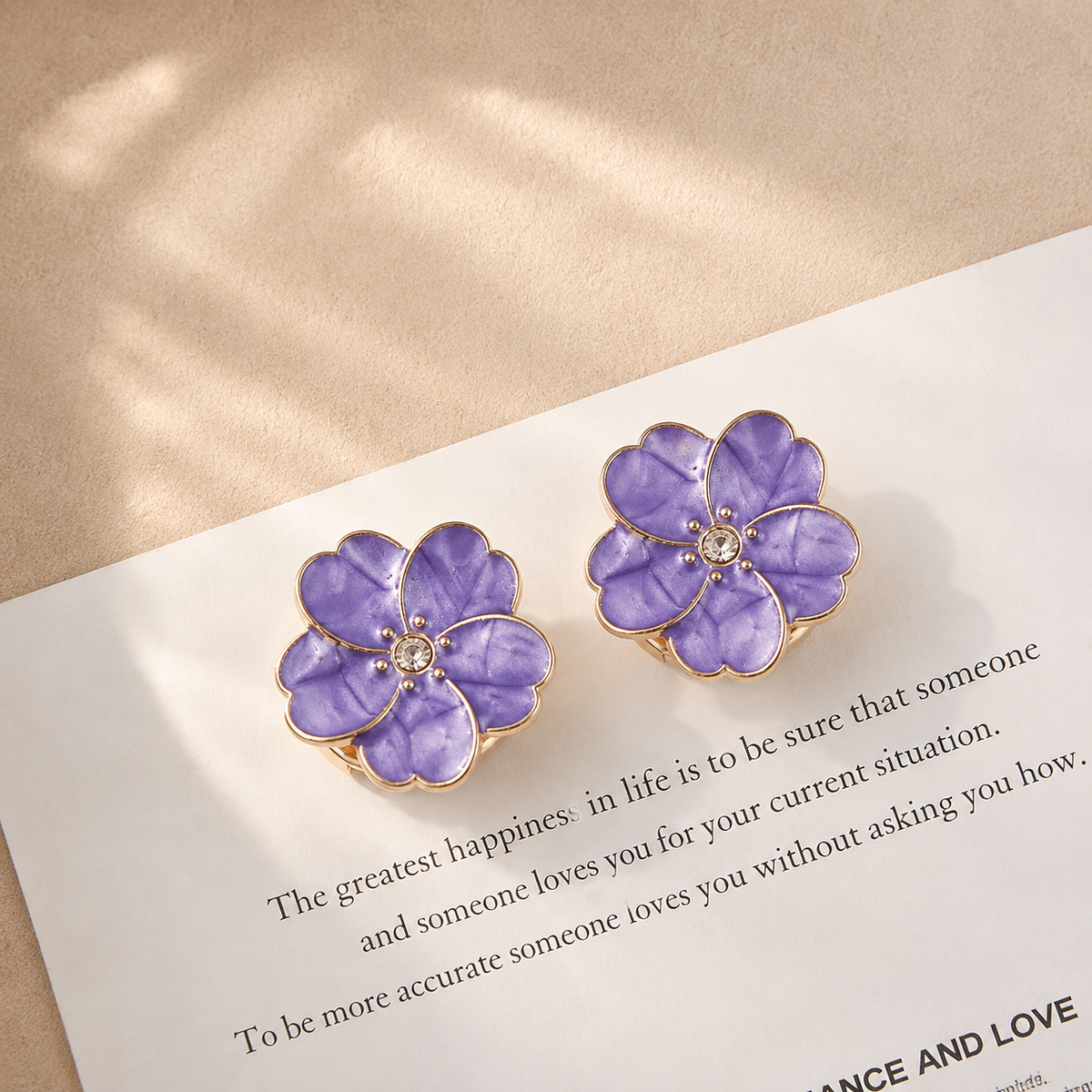 Floral Enamel Heritage Cuff Clips