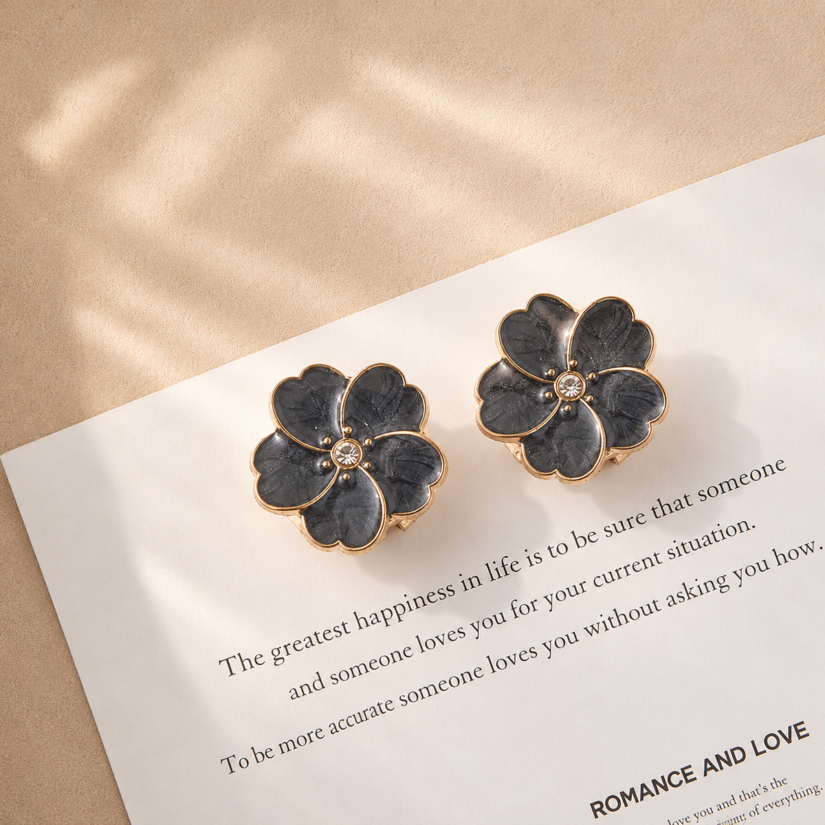 Floral Enamel Heritage Cuff Clips