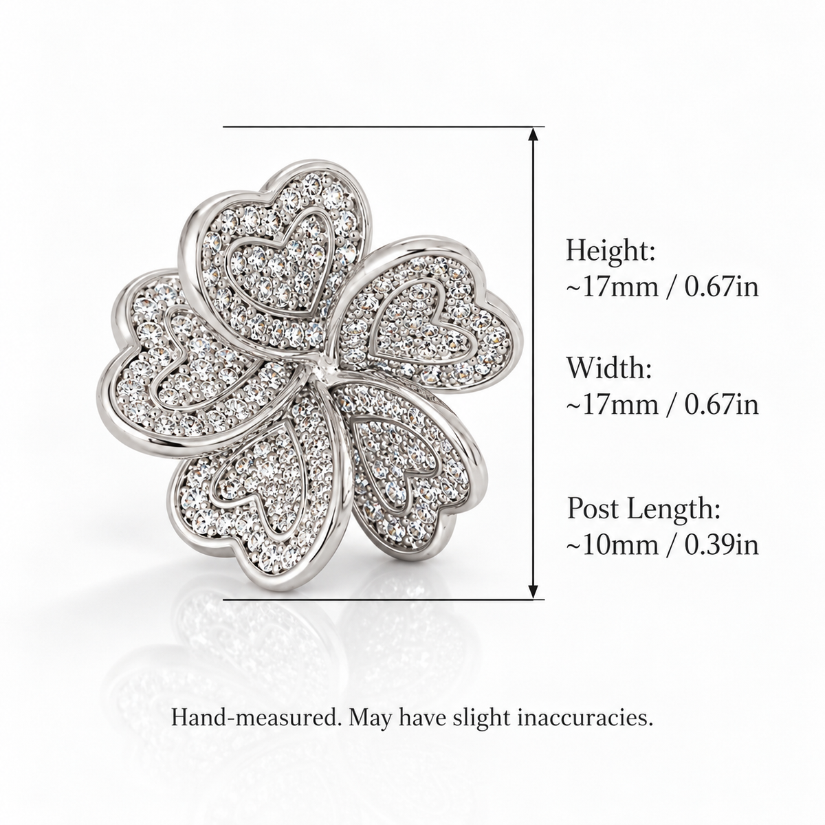 Sculptural Bloom Crystal Stud Earrings