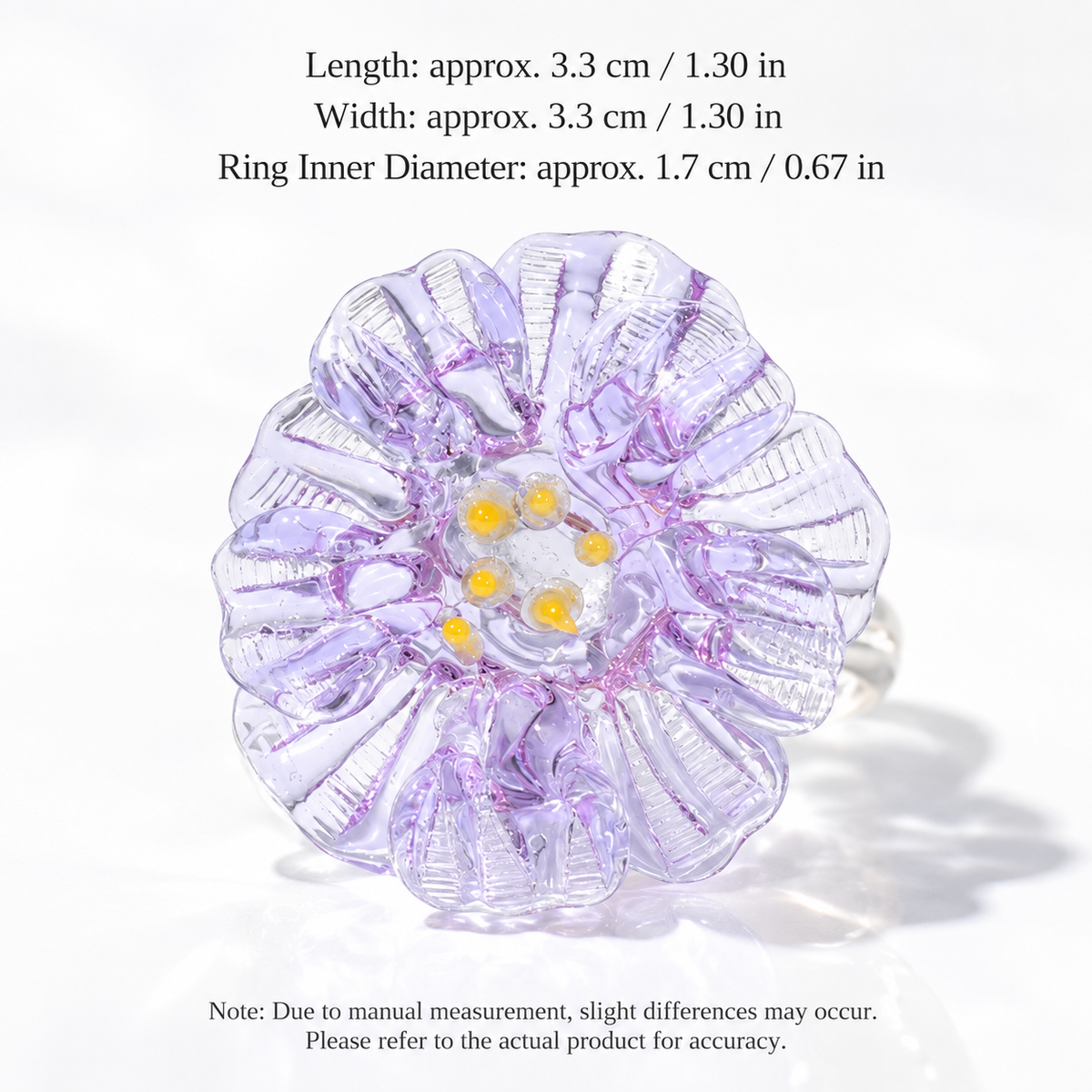 Botanical Glass Flower Ring