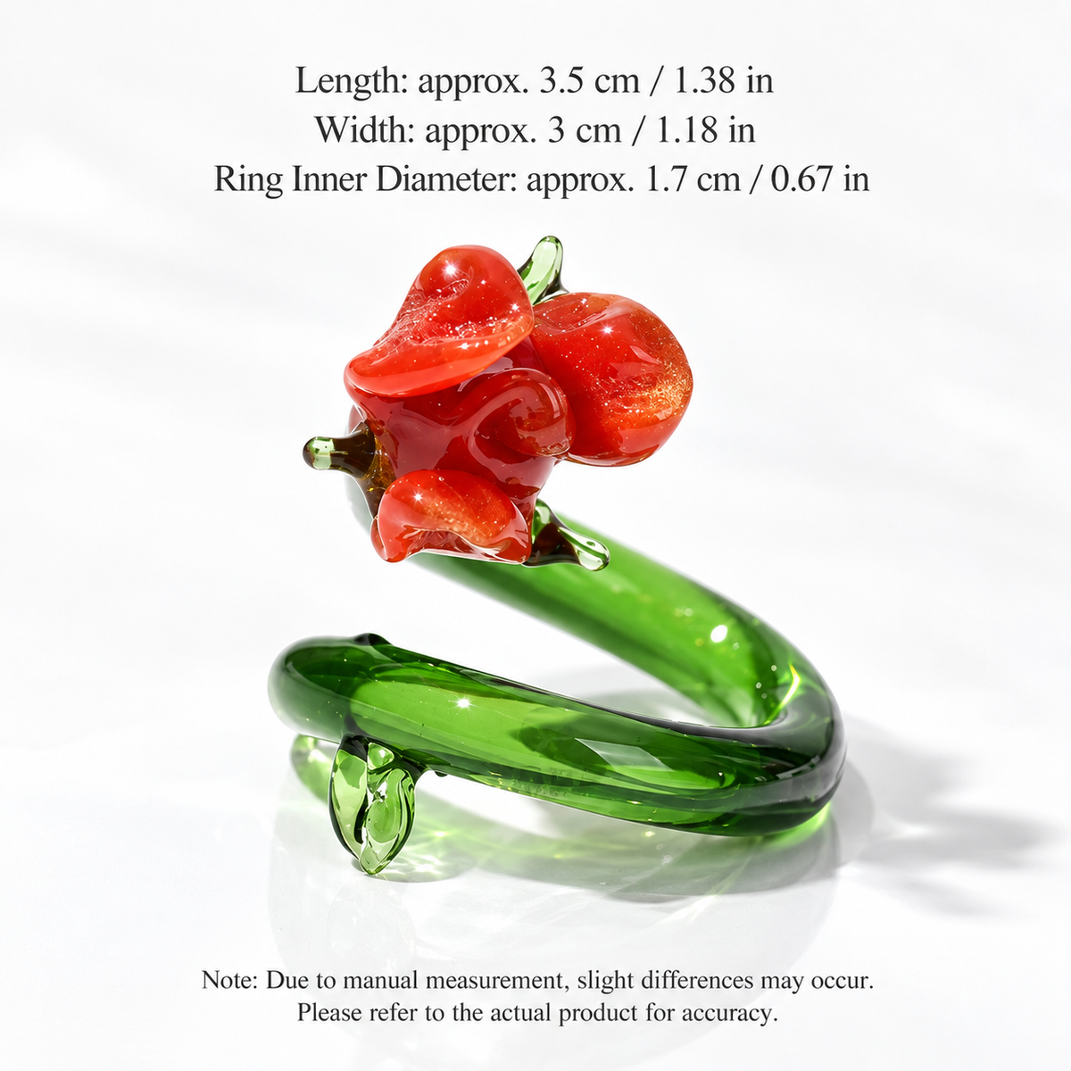 Botanical Glass Flower Ring