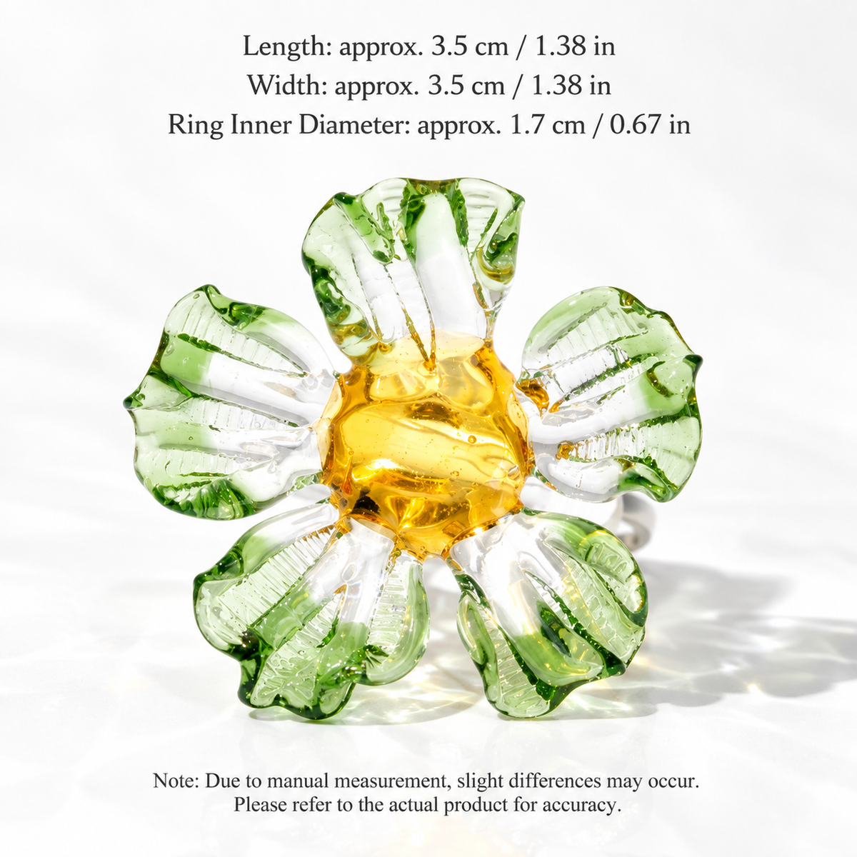 Botanical Glass Flower Ring