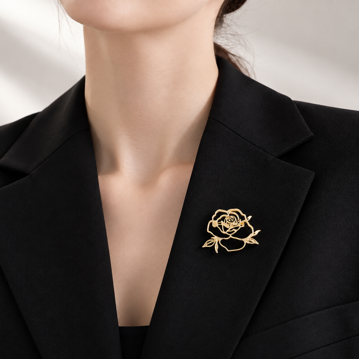 Openwork Floral Statement Brooch