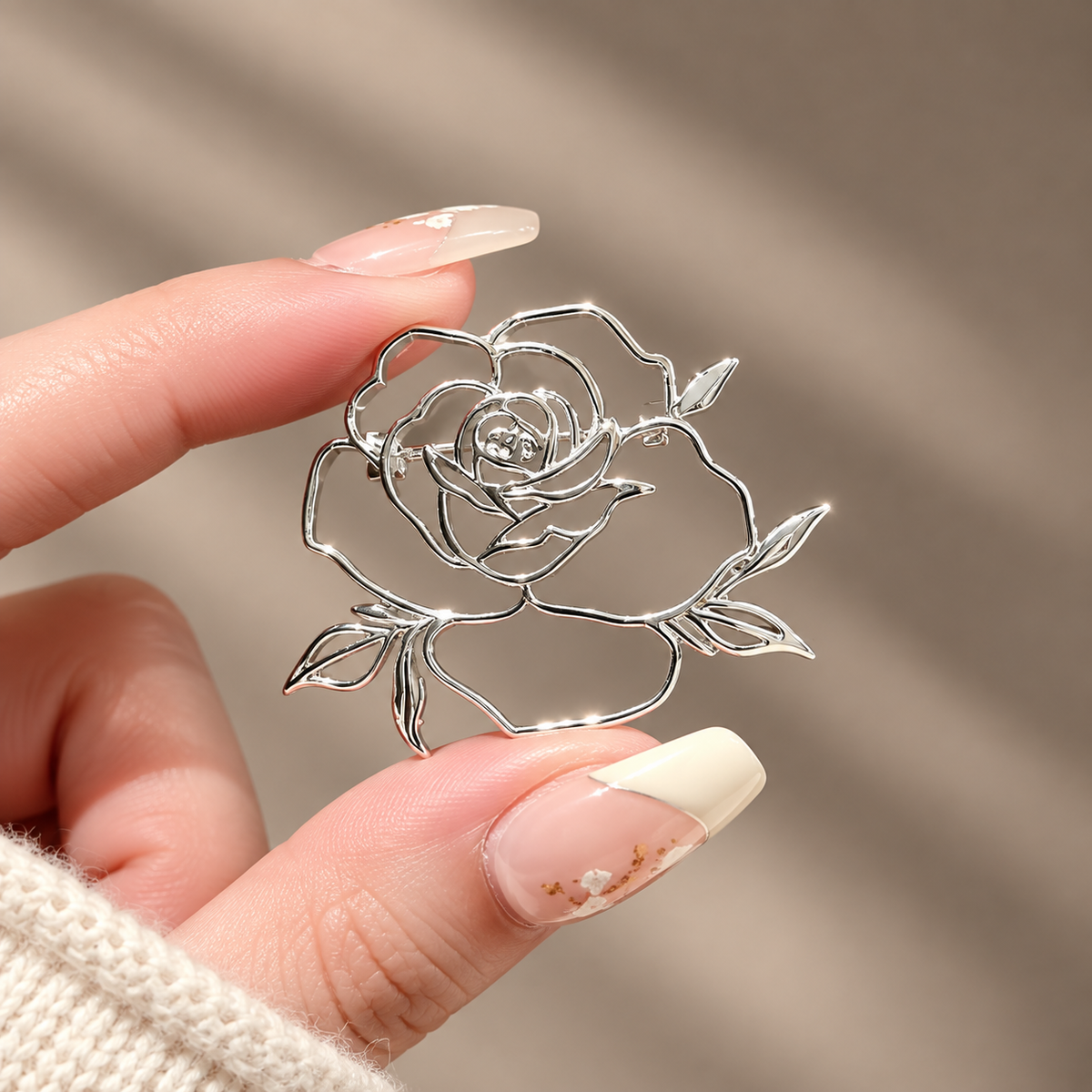 Openwork Floral Statement Brooch