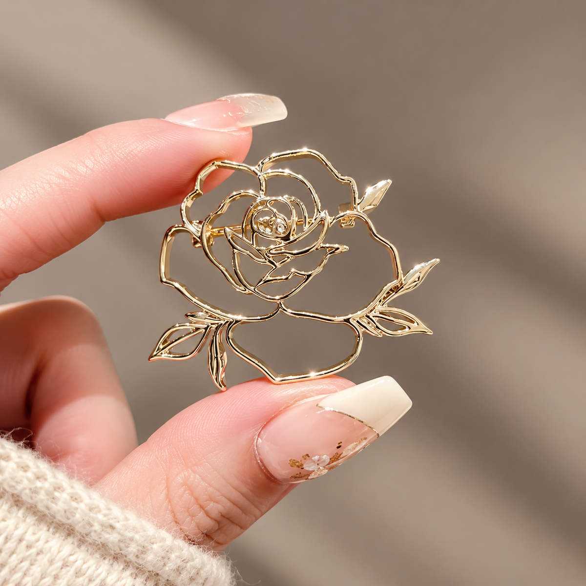 Openwork Floral Statement Brooch