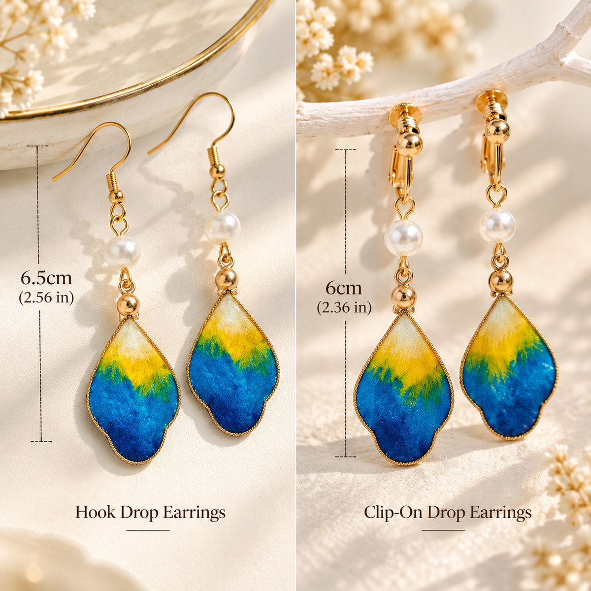 A Thousand Miles of Landscape Silk-Thread Velvet Drop Earrings
