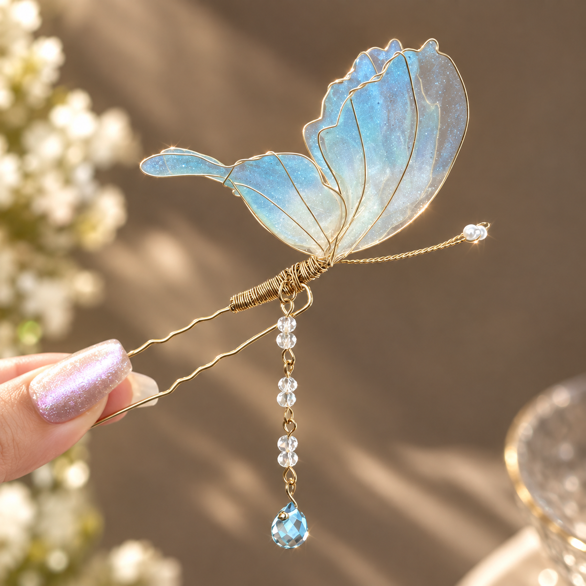 Butterfly Bloom U-Shaped Hairpin
