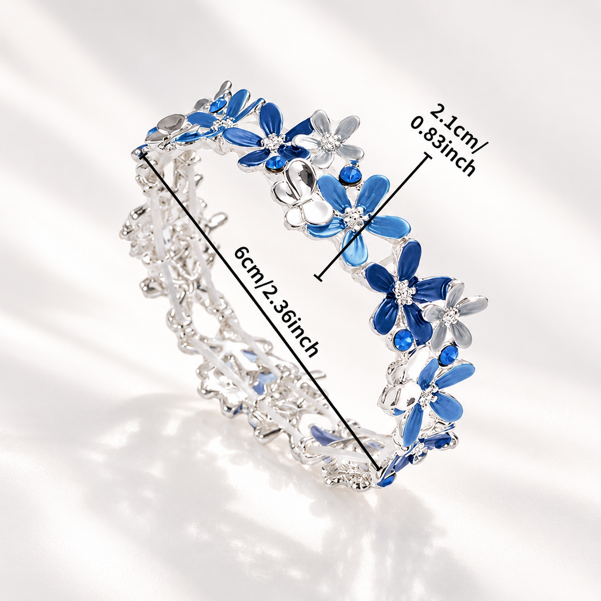 Petite Floral Enamel Stretch Bracelet