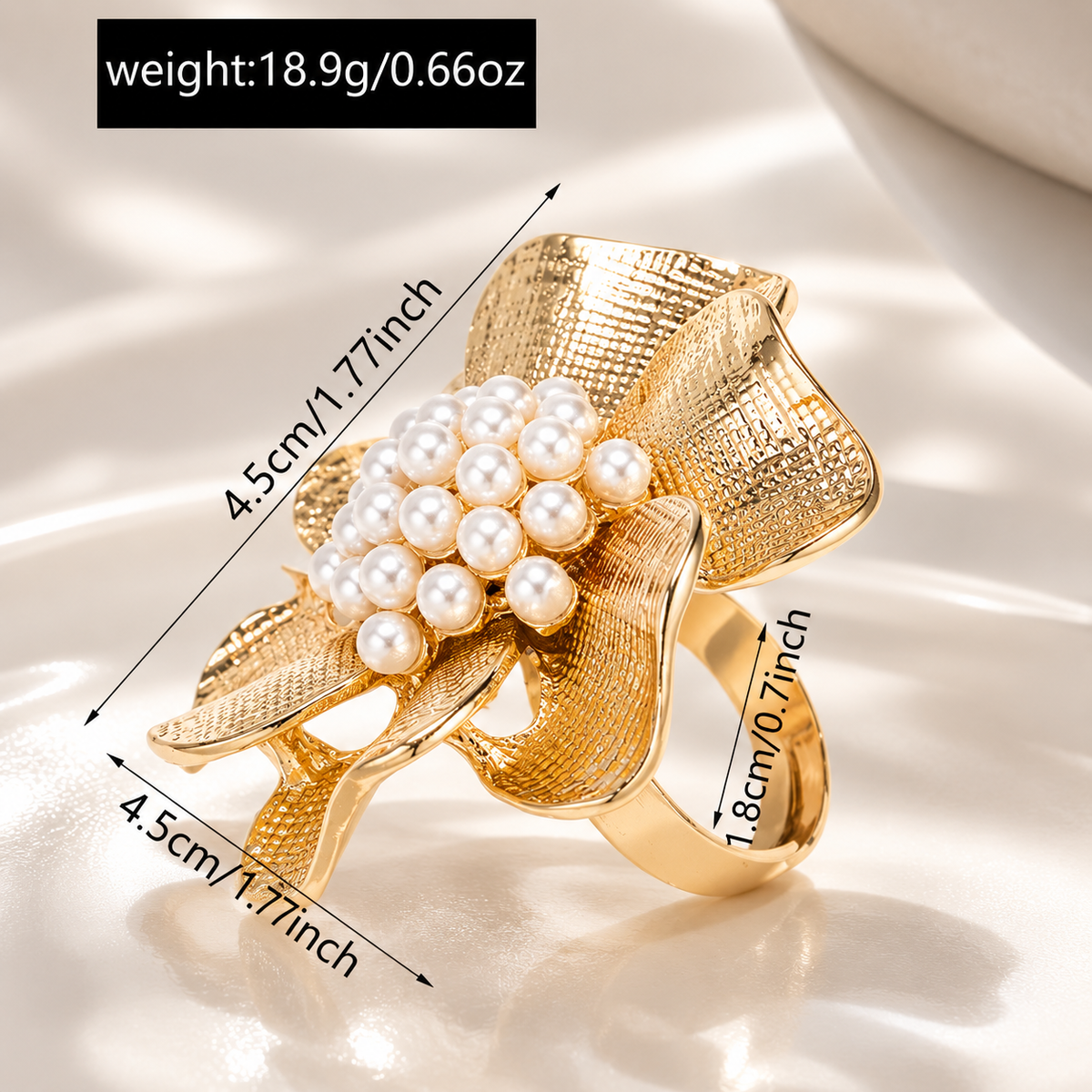 Baroque Pearl Bloom Statement Ring