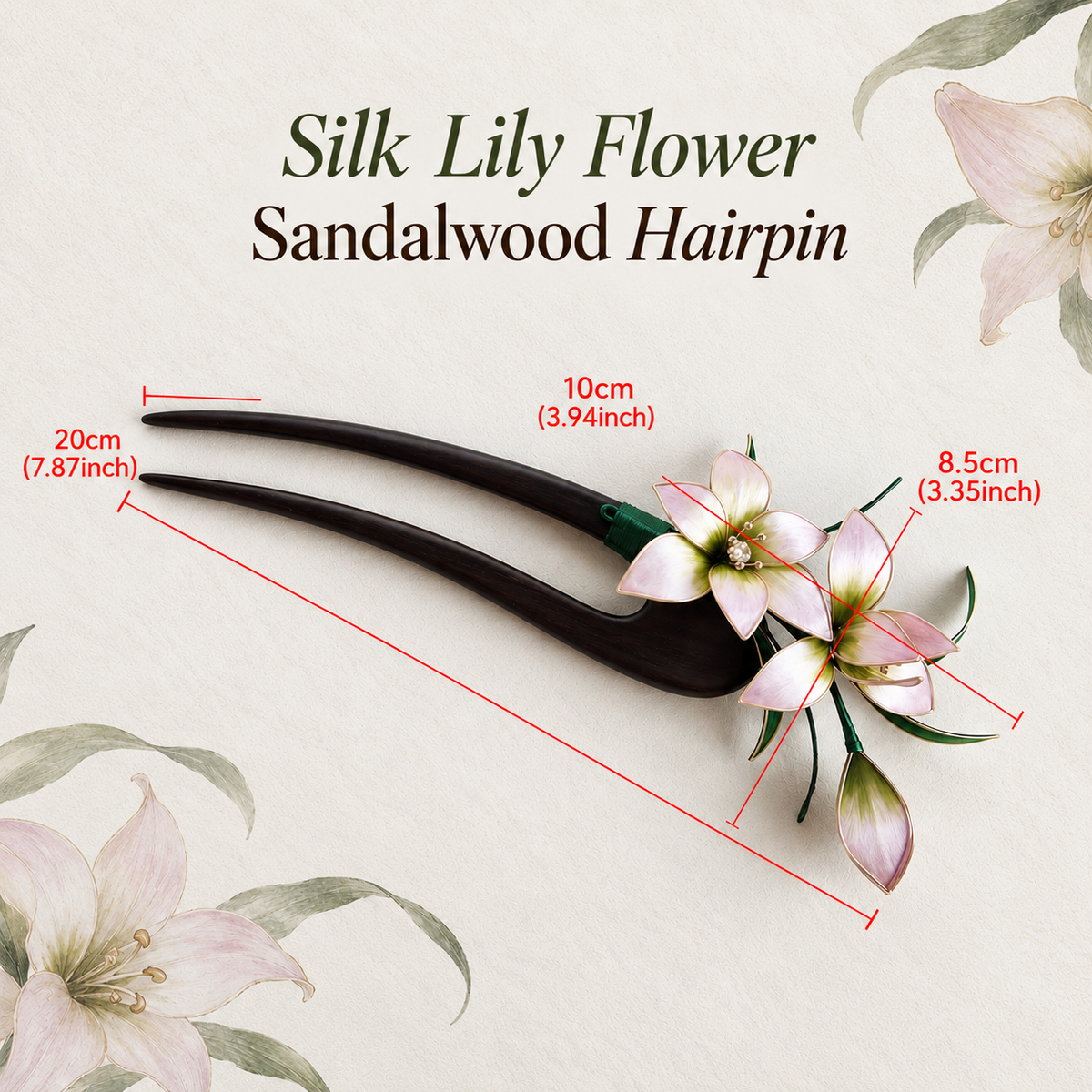 Lily Blossom Silk-Thread Hairpin