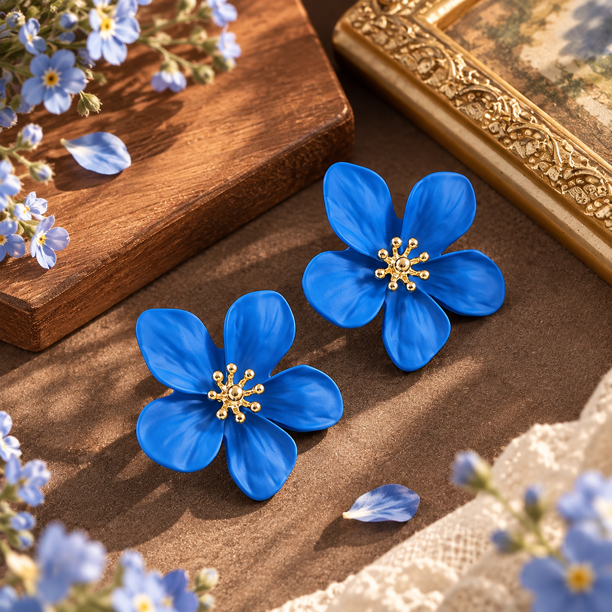 Forget-Me-Not Bloom Stud Earring