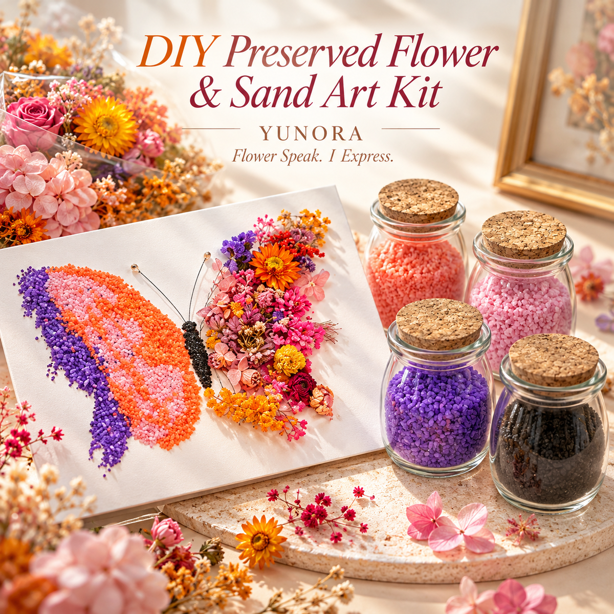 DIY Preserved Flower & Sand Art Kit
