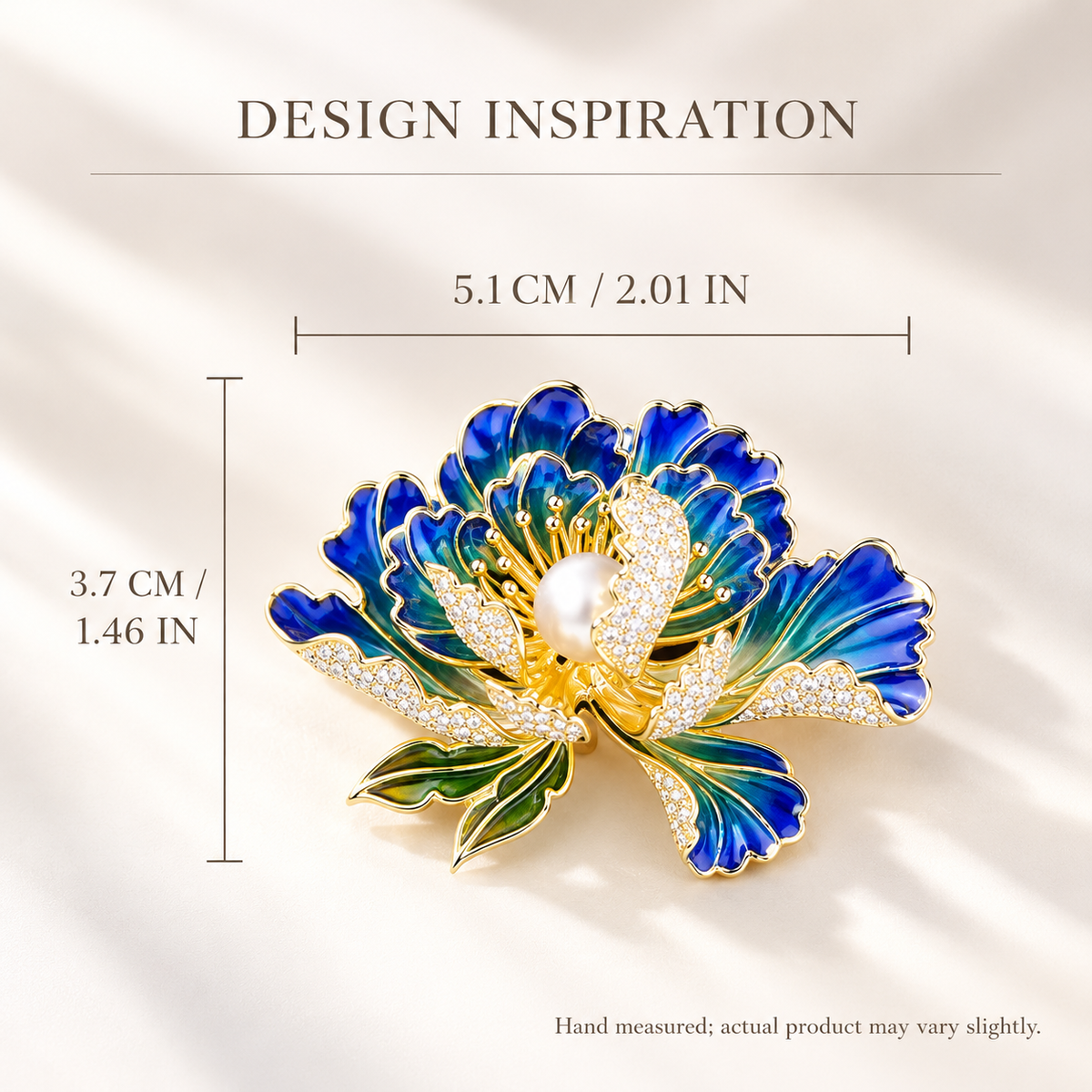 Pearl Iridescent Peony Bloom Brooch